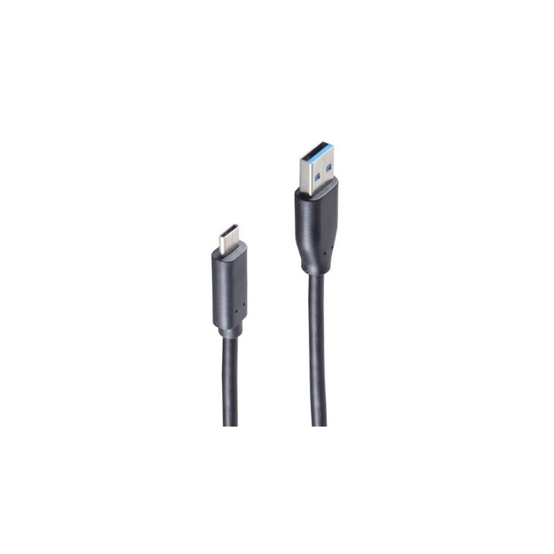 shiverpeaks USB 3.0 kabel A naar USB-C, zwart, 3 meter