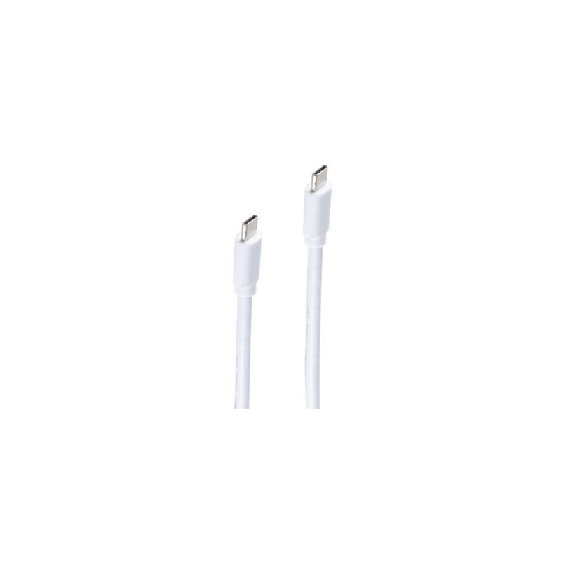 shiverpeaks Câble USB-C vers USB-C, 1,5 m, blanc, 10 Gbit/s