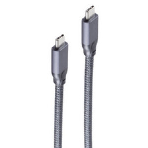 shiverpeaks USB 3.2 kabel USB-C naar USB-C, 1 meter, grijs