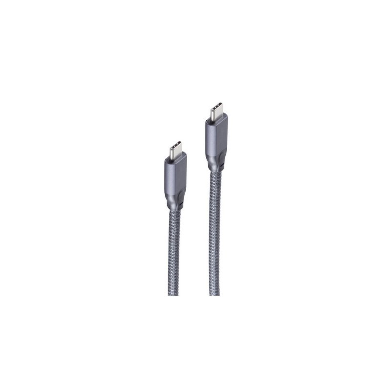 shiverpeaks USB 3.2 kabel USB-C naar USB-C, 1 meter, grijs