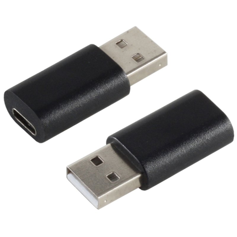 shiverpeaks USB 2.0 adapter, A-stekker naar USB-C, zwart kunststof
