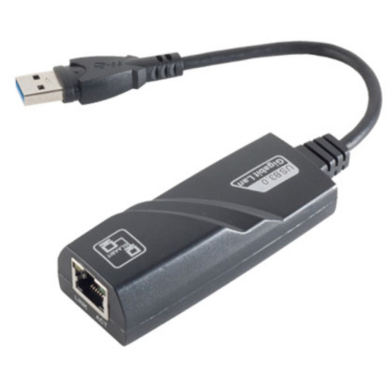 shiverpeaks USB adapter BASIC-S, USB 3.0 A to RJ45, Gigabit Ethernet, black