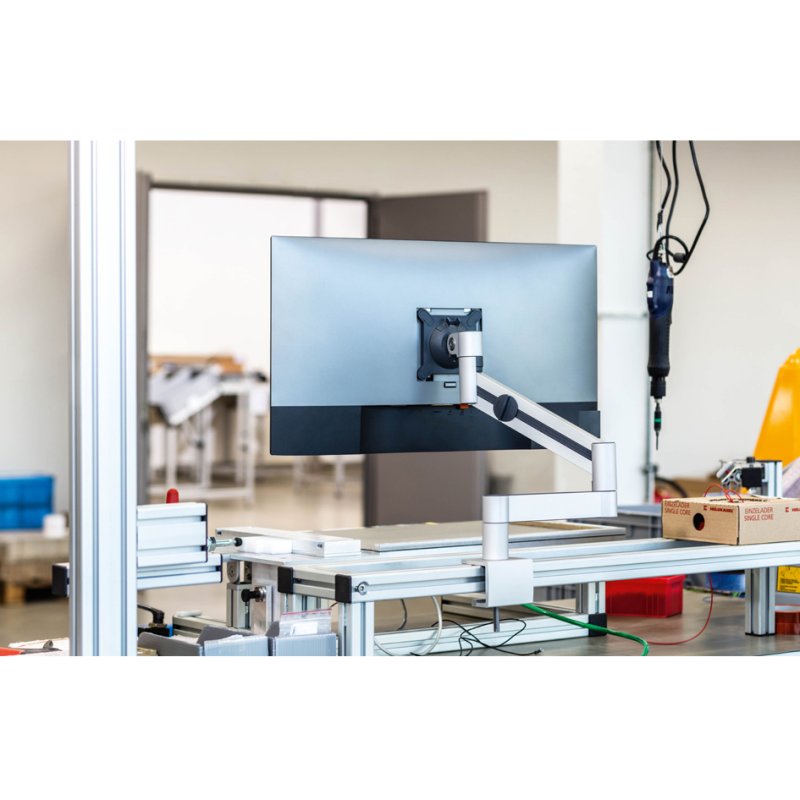 DURABLE bras moniteur pour 1 écran, pince de bureau, aluminium