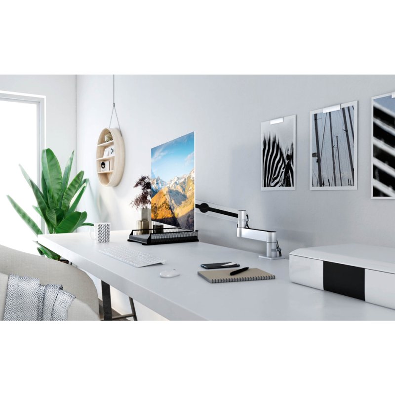 DURABLE bras moniteur pour 1 écran, pince de bureau, aluminium