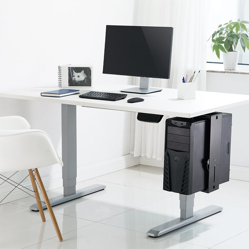 LogiLink processor holder, swivel, black, under-desk