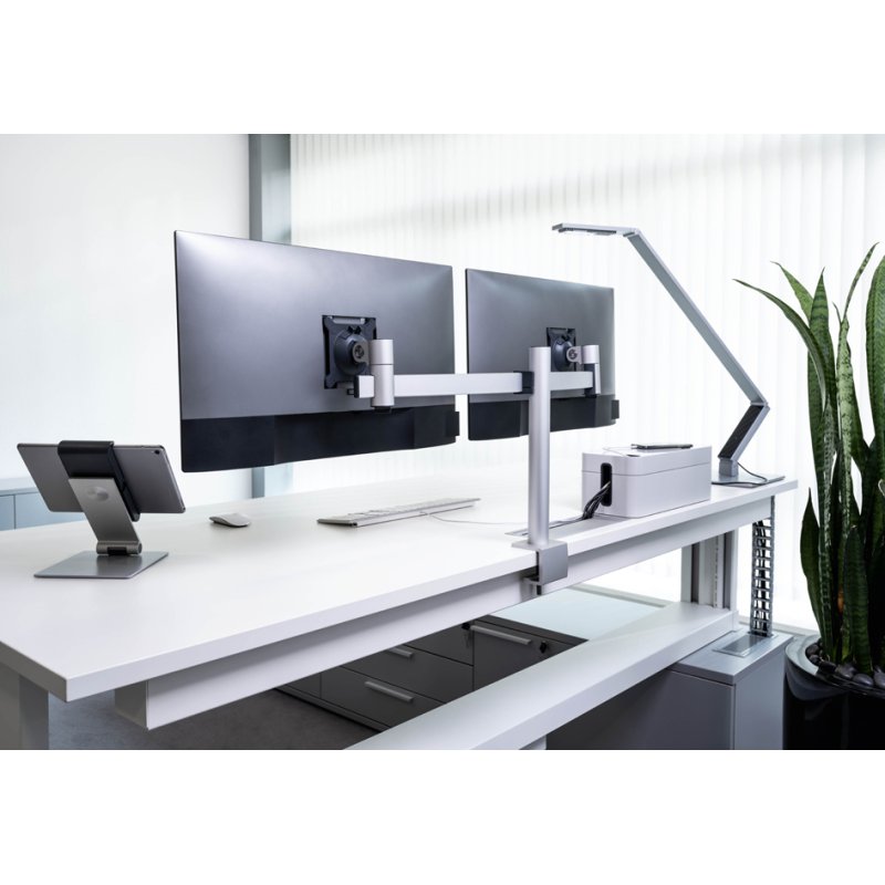 DURABLE support moniteur avec serre-joint de table, argent/noir, aluminium
