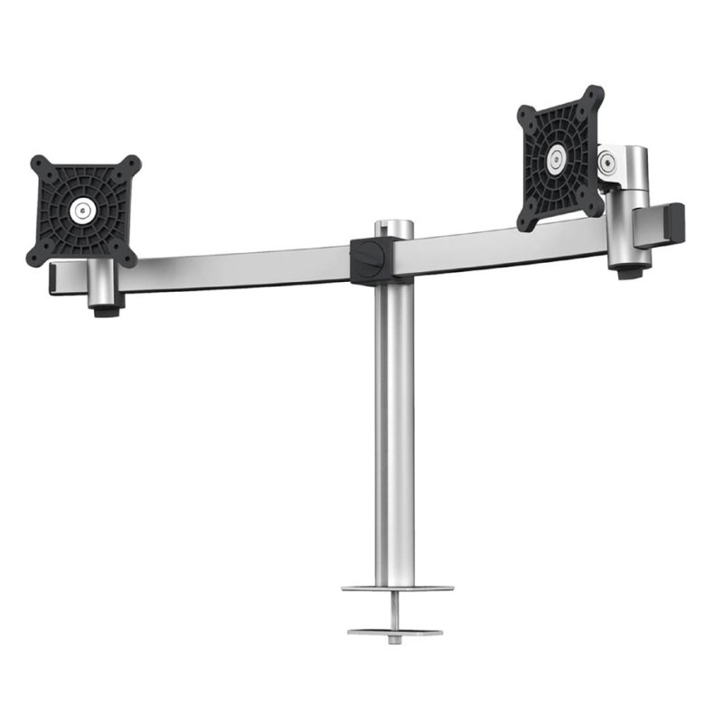 DURABLE bras de moniteur pour 2 moniteurs, fixation de table, argent/noir