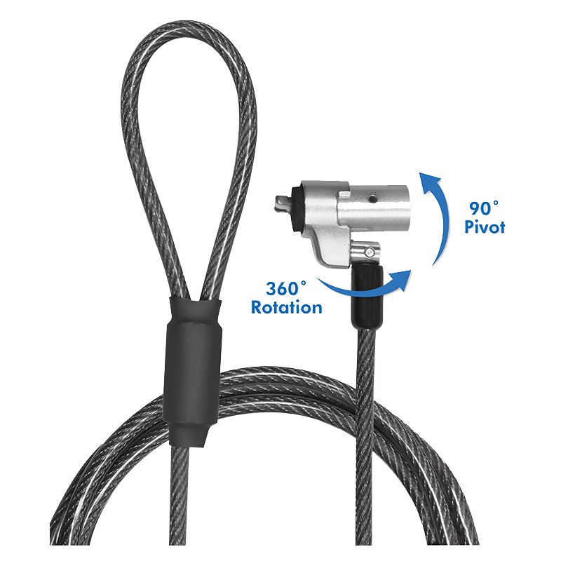 LogiLink verrou pour ordinateur portable Noble-Lock, 2 clés, câble acier 1,8 m