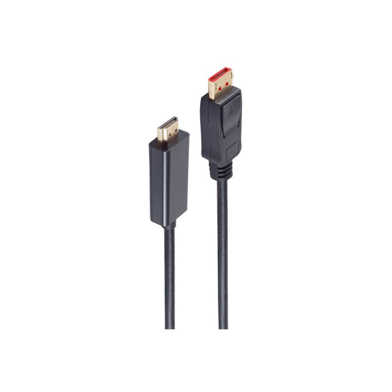 shiverpeaks DisplayPort naar HDMI kabel, 5 meter, 4K2K 60 Hz, zwart