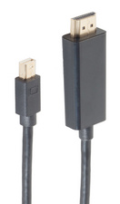 shiverpeaks Mini DisplayPort naar HDMI kabel, 4K ondersteuning, 2,0 m, zwart