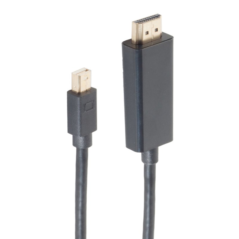 shiverpeaks Mini DisplayPort naar HDMI kabel, 4K ondersteuning, 2,0 m, zwart