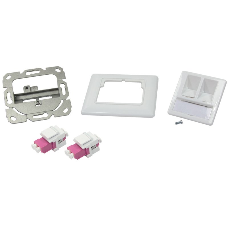 LogiLink Professional boîtier d'épissure, 2×LC-duplex, blanc