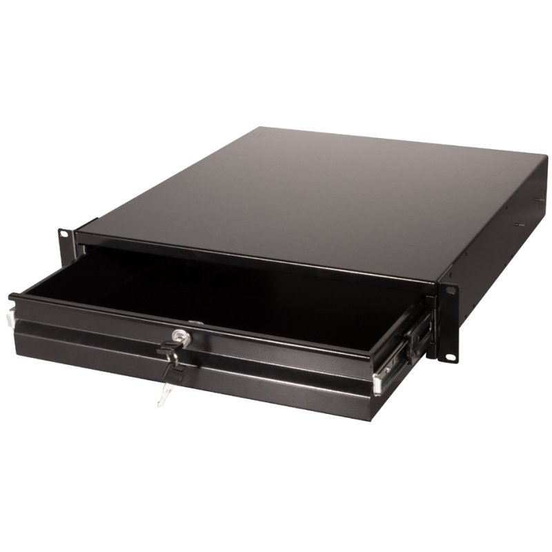 LogiLink 19" pull-out drawer, 2U, black (RAL9004)