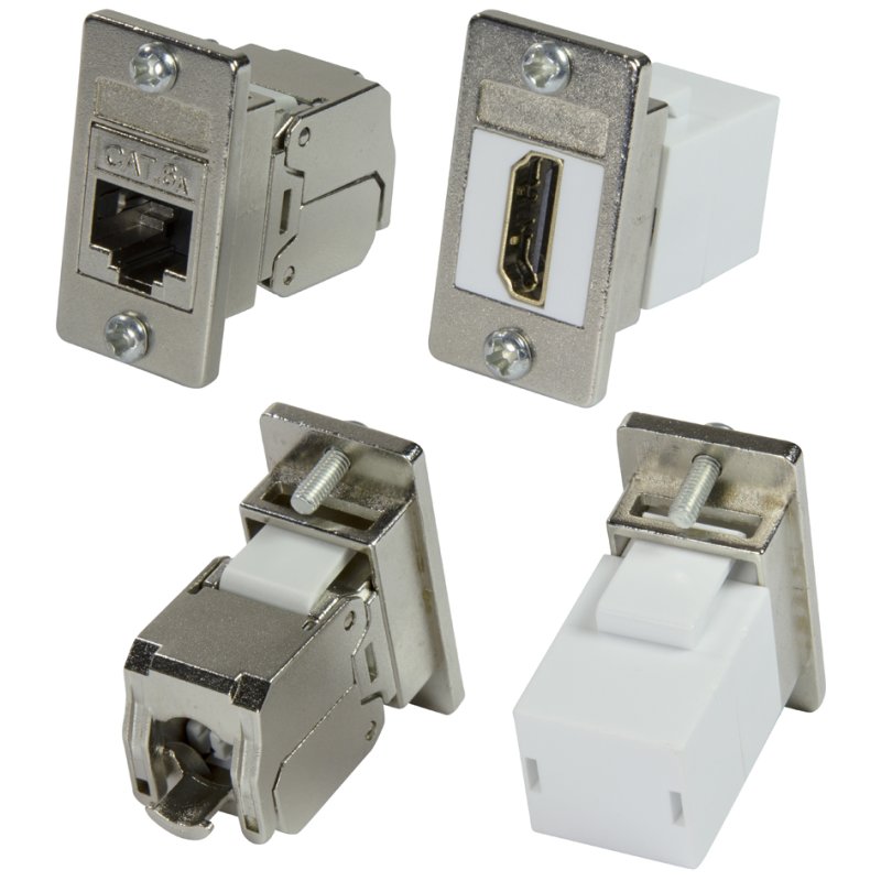 LogiLink Professional boîtier d'encastrement modules keystone, moulage sous pression zinc
