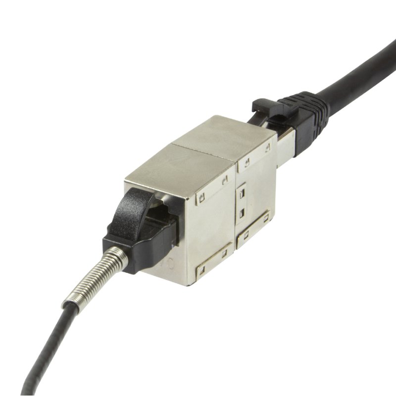 LogiLink Professional shielded network connector category 6, RJ45 coupling, silver, metal