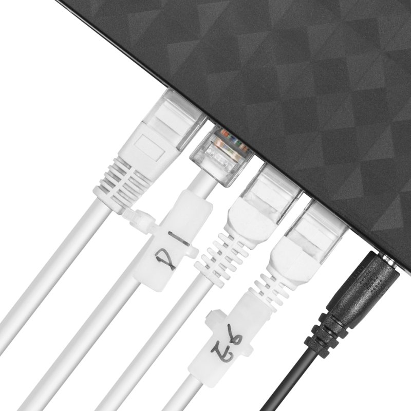 LogiLink serre-câbles avec étiquette, nylon, blanc, 100 × 2,5 mm, 100 pièces