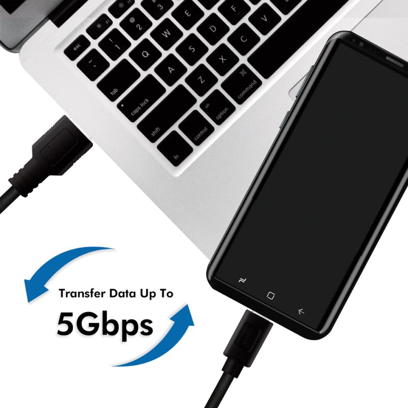 LogiLink Câble USB 3.2 USB-A vers USB-C, 3 mètres, blanc