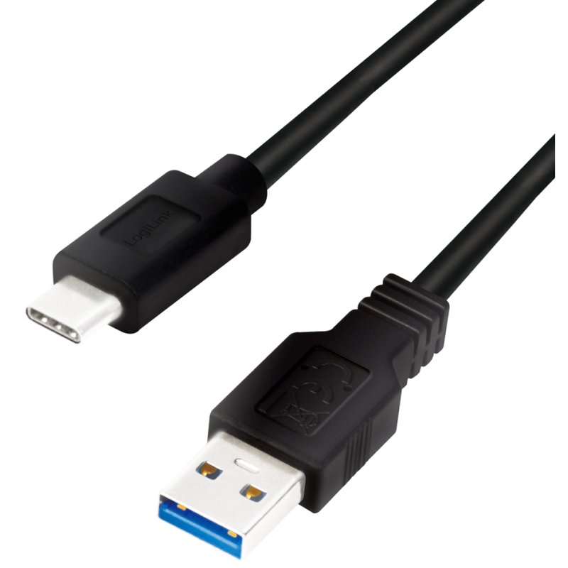 LogiLink Câble USB 3.2 USB-A vers USB-C, 3 mètres, blanc