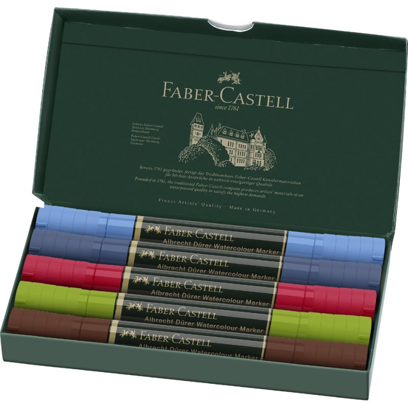 FABER-CASTELL Albrecht Dürer Urban Sketching watercolour markers, 5 pieces