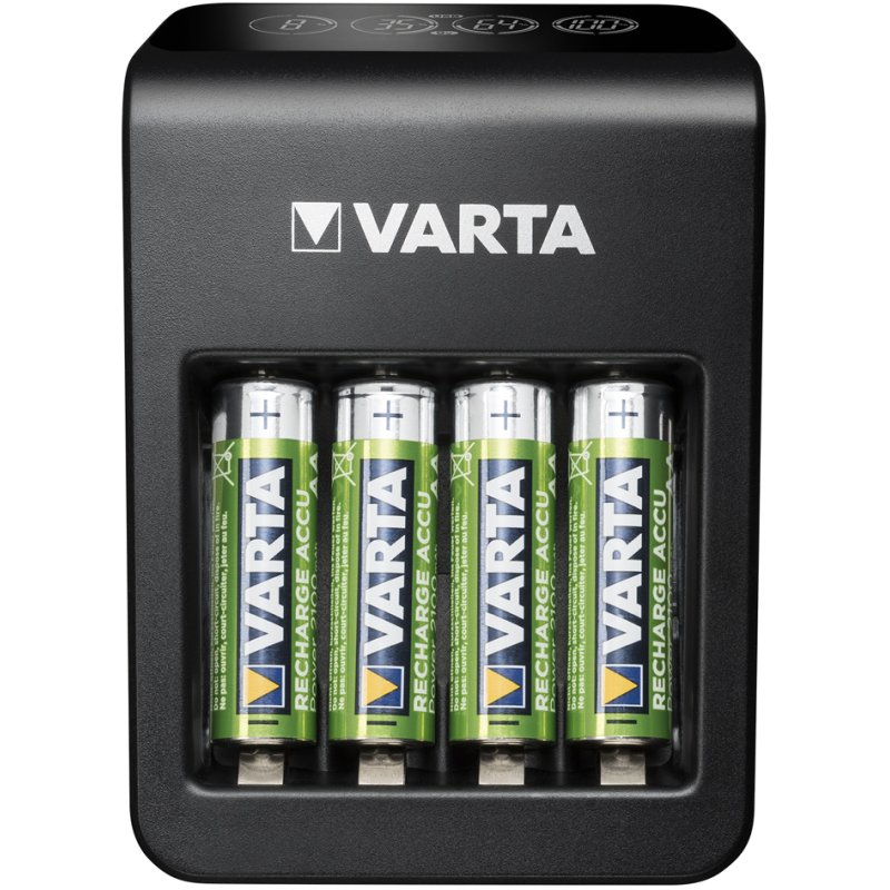 VARTA batterijlader LCD Plug, USB, 4x AA accu's