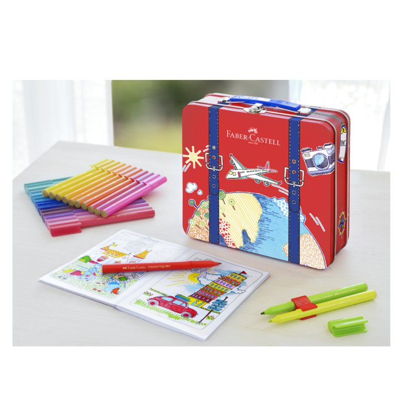Faber-Castell fibre-tip pens CONNECTOR PEN, travel case, 40 pieces, 2.0 mm