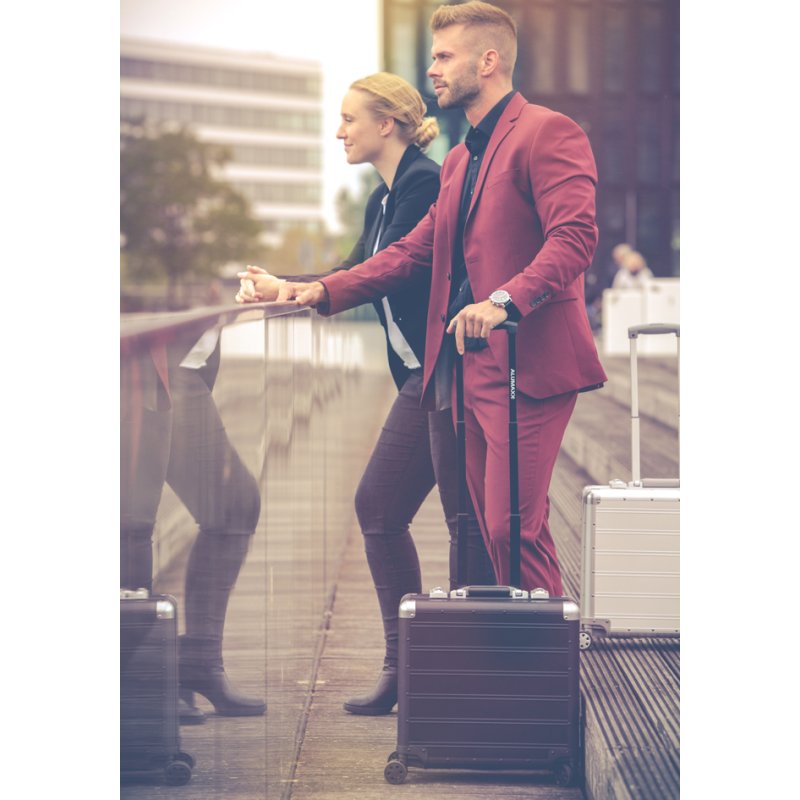 ALUMAXX Business Trolley GEMINI, TSA-slot, zilver, 400×210×425 mm