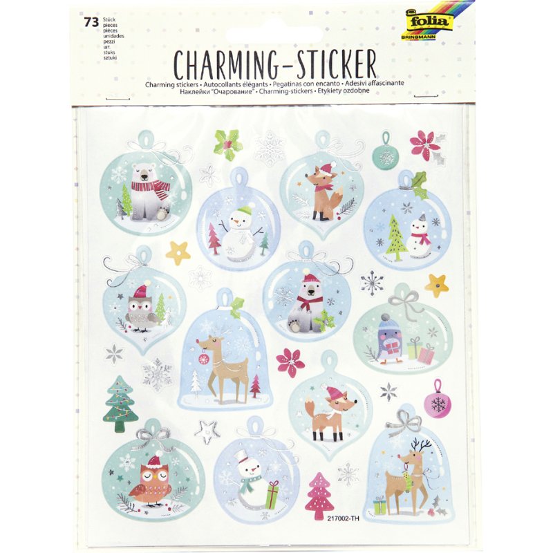 folia kerstkaartjes Betoverend Kerstfeest I, 150×170 mm, zelfklevend, 2 vel