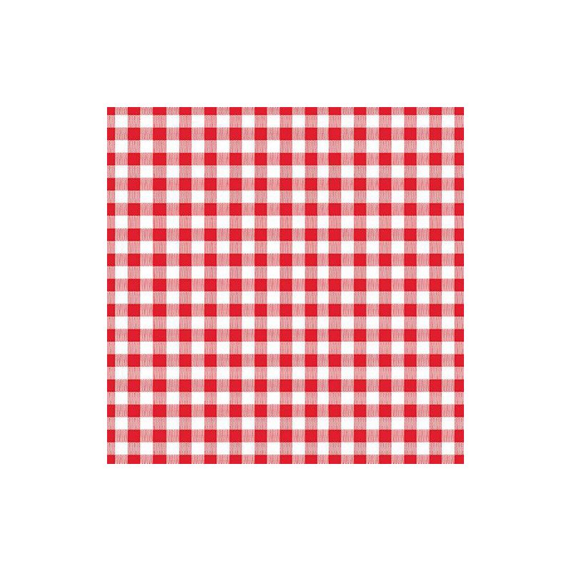 PAPSTAR serviettes vichy carreaux, rouge, 33×33 cm, 3 plis