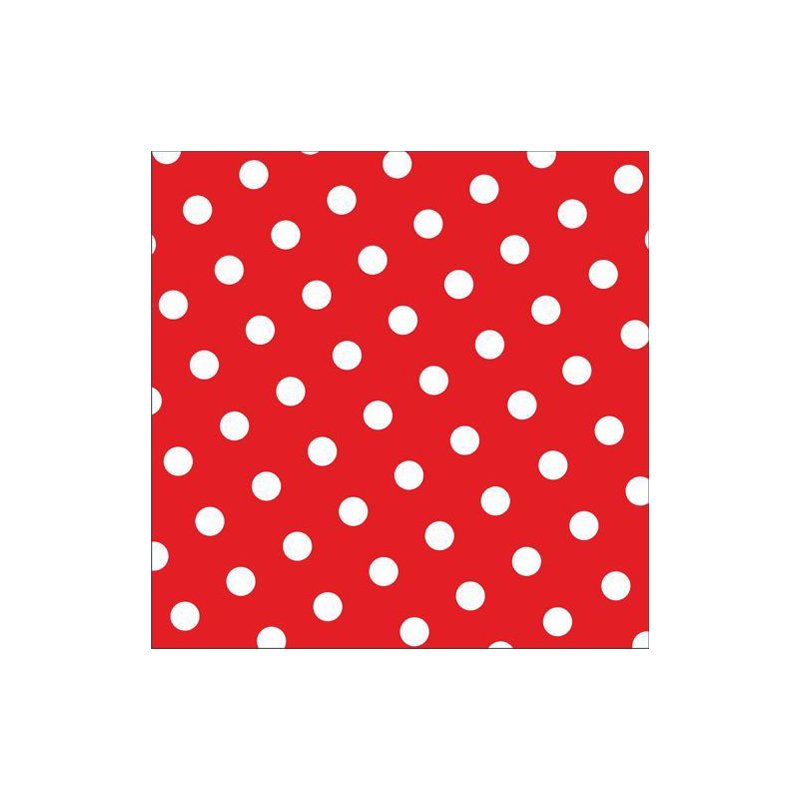 PAPSTAR serviettes motif à pois, 33×33 cm, rouge, 30 pièces