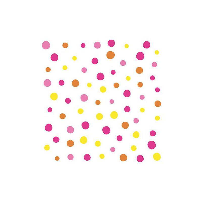 PAPSTAR serviettes Colorful Dots, rose, 33×33 cm, 30 pièces