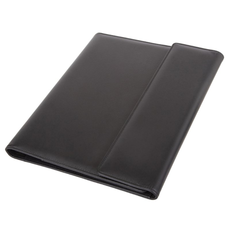 Alassio SALVO A4 ring binder, black faux leather