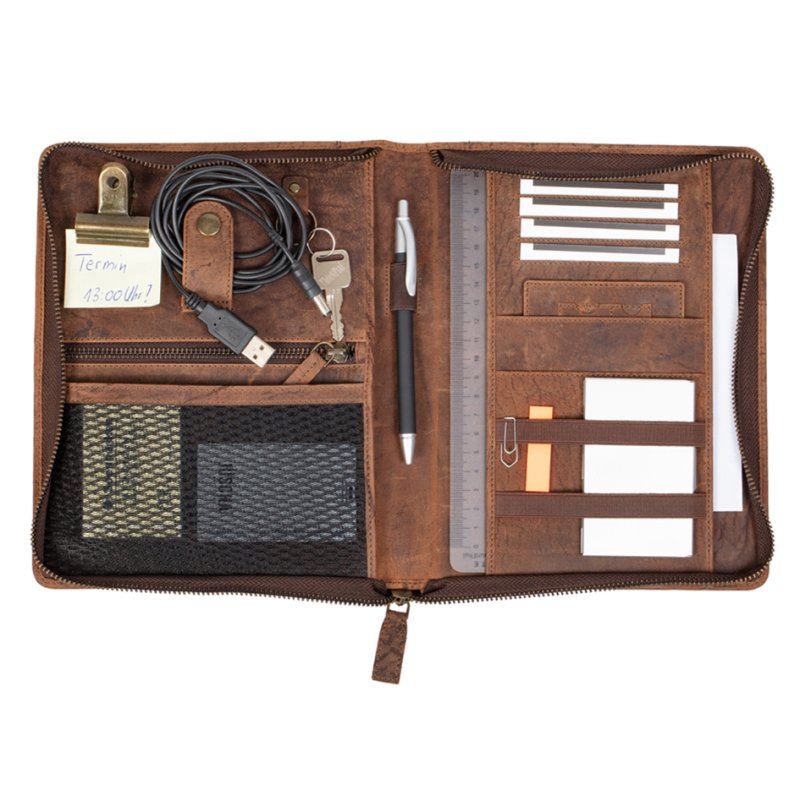 PRIDE&SOUL organiseur WICK, cuir, marron, 190×35×240 mm