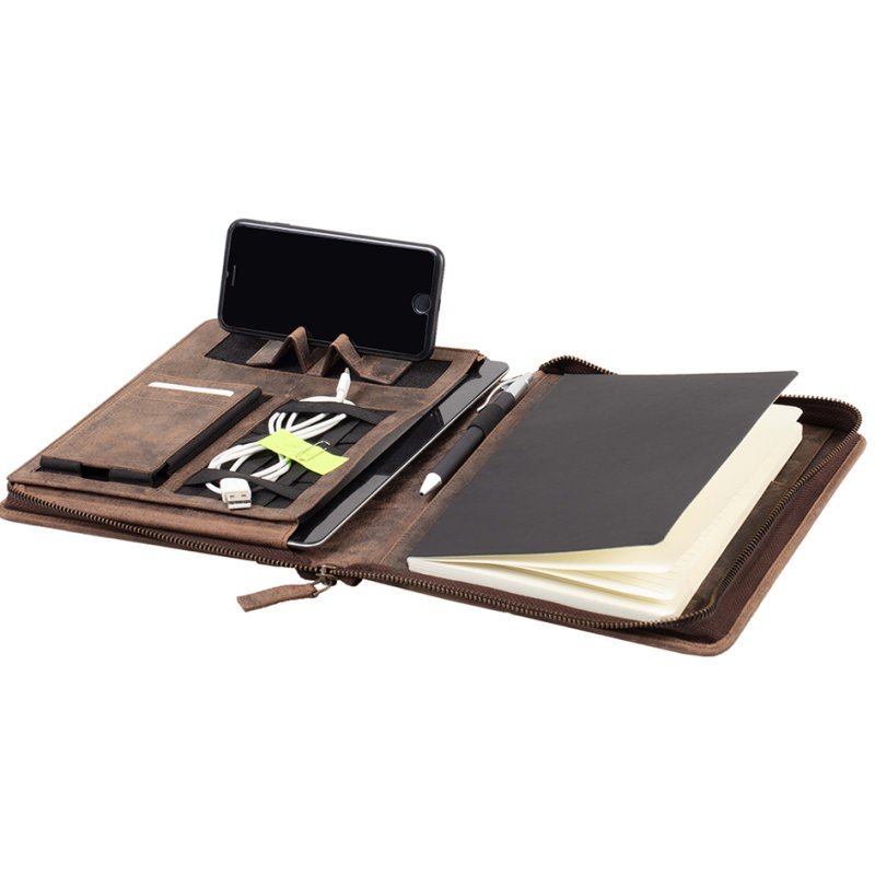 PRIDE&SOUL organizer CHARON, leer, bruin, 205×45×270 mm