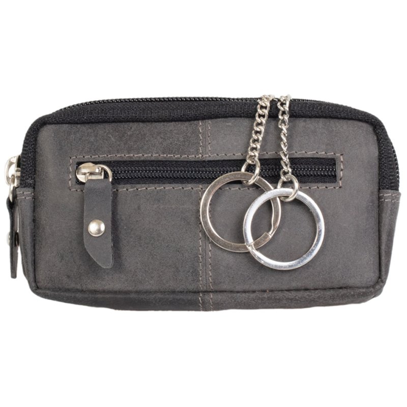 PRIDE&SOUL RFID leather key case, grey, 60×20×125 mm