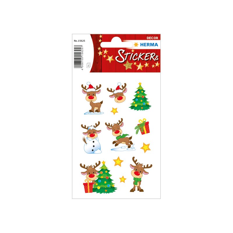 HERMA Christmas stickers, glitter, 2 sheets