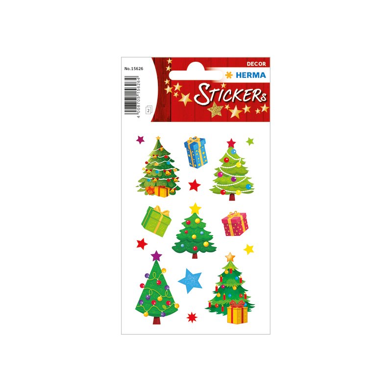 HERMA Christmas stickers, glitter, 2 sheets