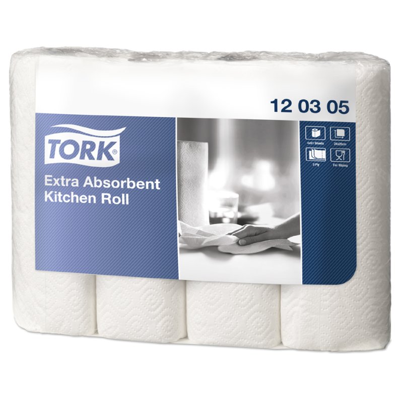 Tork essuie-tout premium, blanc, 2 épaisseurs, 2 rouleaux