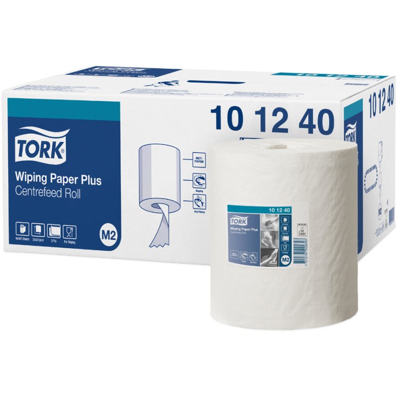 Tork rouleau de nettoyage M2, 2 plis, blanc, 160 m