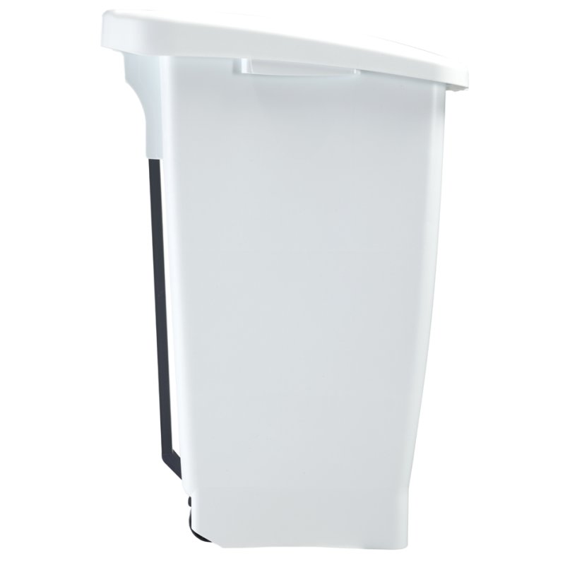 CEP poubelle à pédale 60 litres, blanc, avec roulettes