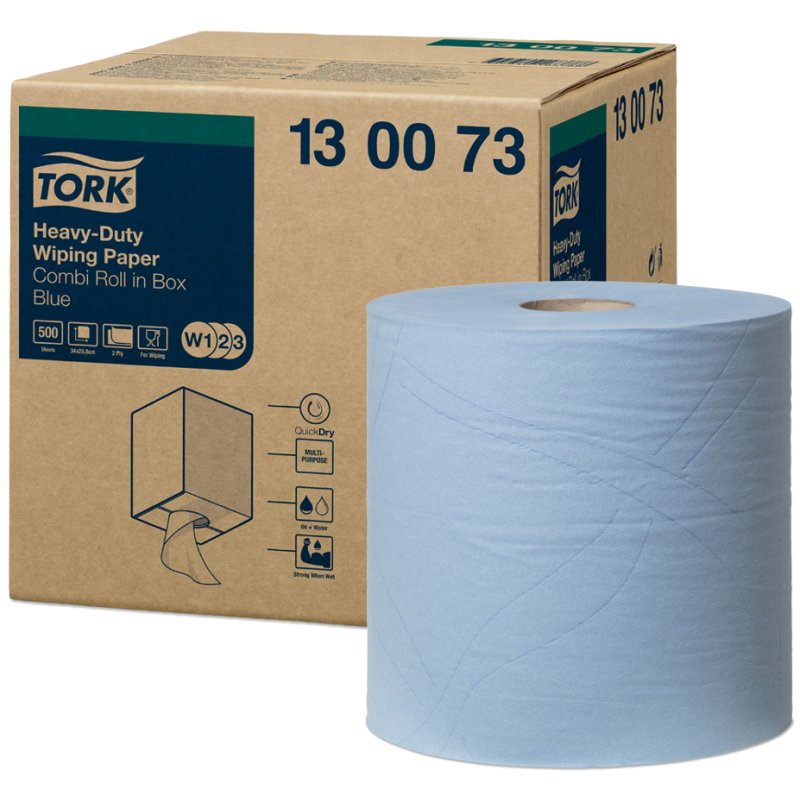 Tork rouleau nettoyant universel, 2 plis, bleu, 170 m, extra résistant