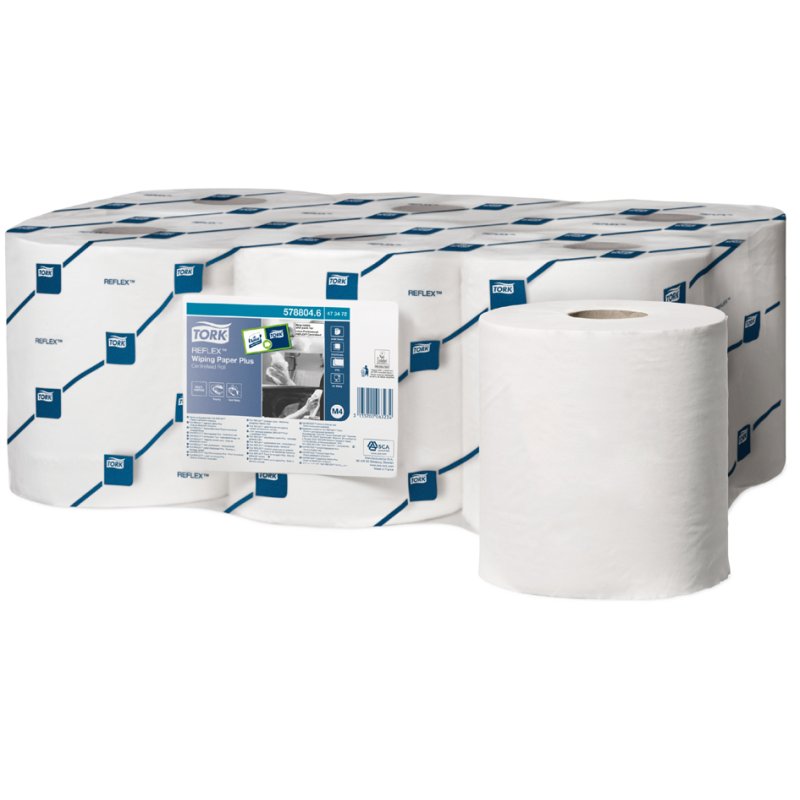 Tork Rouleau de nettoyage universel, 2 épaisseurs, blanc, 150,8 m