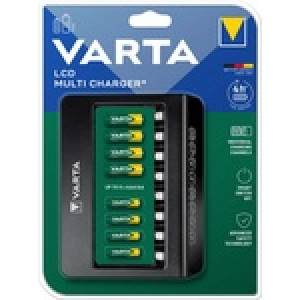 VARTA LCD Multi lader, 8x AA/AAA, LCD-scherm, USB-C