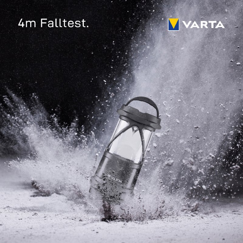 VARTA campinglamp Indestructible L30 Pro, zwart, 450 lumen, 20 m bereik