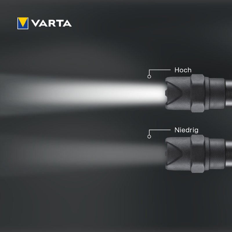 VARTA zaklamp Indestructible F20 Pro, 350 lumen, inclusief 2x AA batterijen