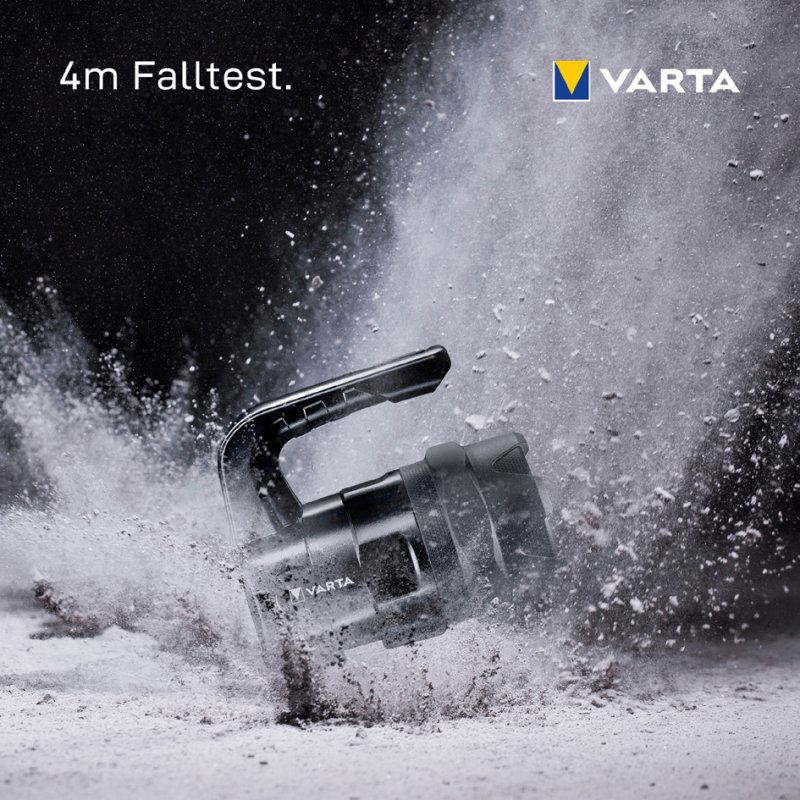 VARTA zaklamp Indestructible BL20 Pro, 400 lumen, 400 m bereik, inclusief 6x AA batterijen