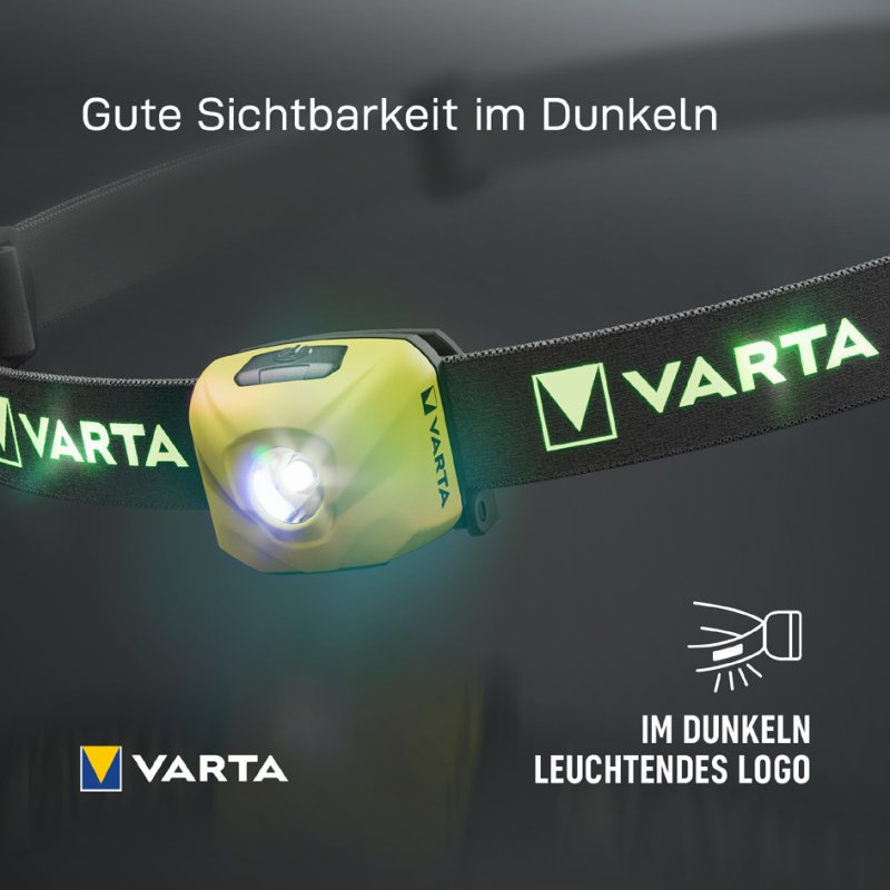 VARTA hoofdlamp Outdoor Sports Ultralight H30R, wit, oplaadbaar, 300 lumen