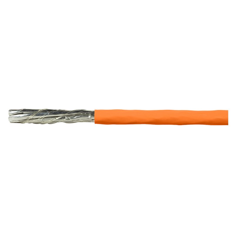 LogiLink Câble d'installation professionnel Cat7, S/FTP blindé, orange, 100 mètres