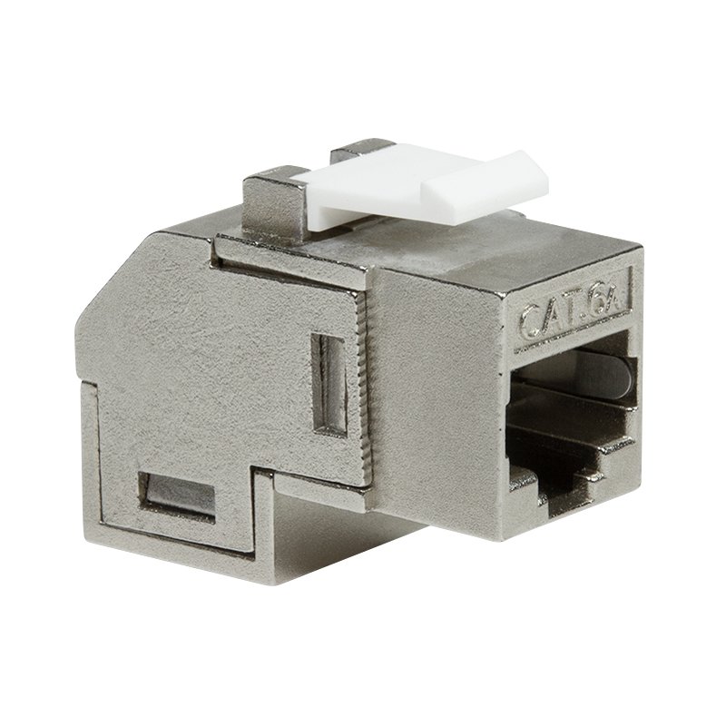 LogiLink RJ45 connecteur de couplage, argent, 90° coudé