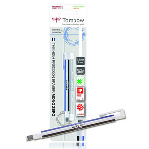TOMBOW Mono Zero precisiegum, navulbaar, vierkante punt, 2,5×5,0 mm
