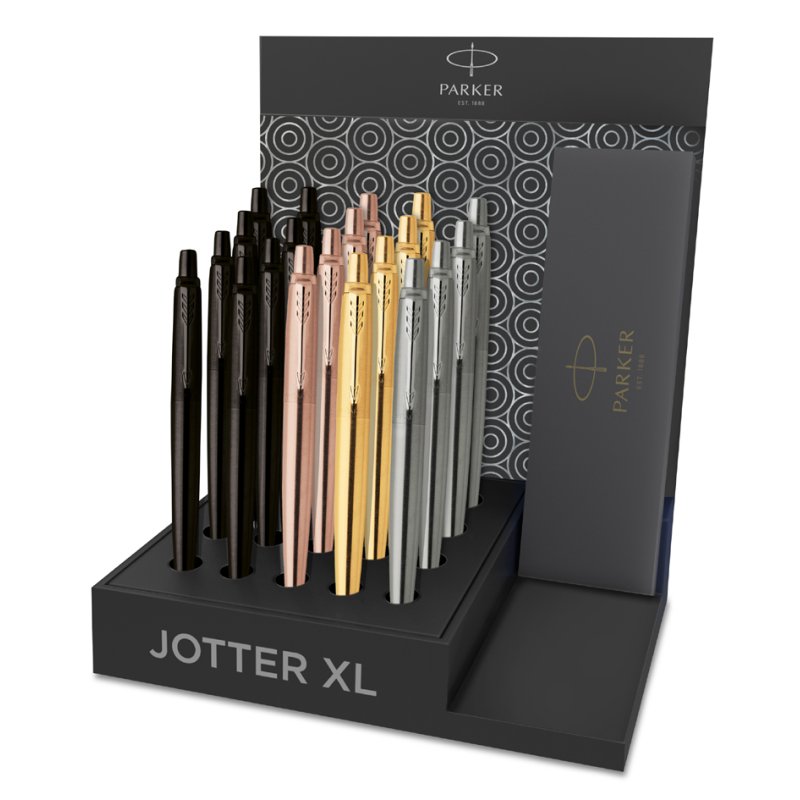PARKER Jotter XL stylos à bille rétractables display, finition mate, 20 pièces